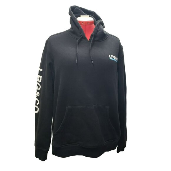 Lifted Research Group Black Giraffe Pullover Hoodie Sweatshirt LRG & Co Mens L - Picture 1 of 12